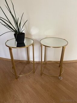 glamou zlate nocne stoliky \ prirucny stolik 60cm