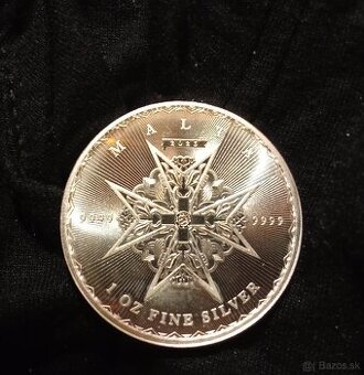 Investičná strieborná minca Maltezsky kríž ,1 oz