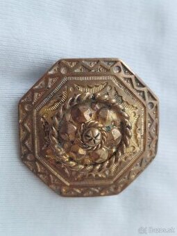 Starozitna pozlatena brosna