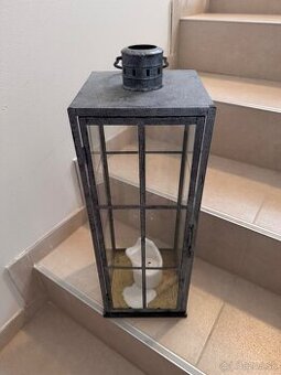 Sklenený lampáš V57cm