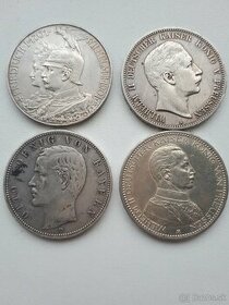 Mince Strieborne 3 a 5 marky nemecko