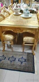 Jedálenský stôl baroko celozlatý - 1