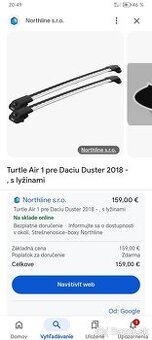 Strešný nosič, Dacia Duster 2018