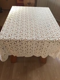 Retro obrus- vyšívaný 200x120cm, háčkovaný a tkaný