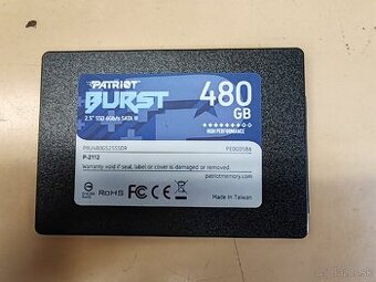 Predám 2,5" SSD PATRIOT BURST 480GB