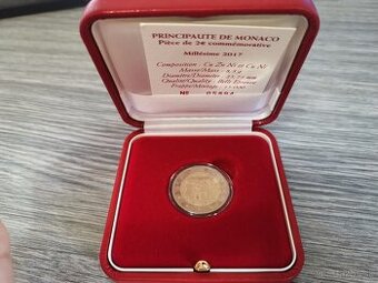 Predám 2 € mincu Monaco / Monako 2017 PROOF – Carabiniers du