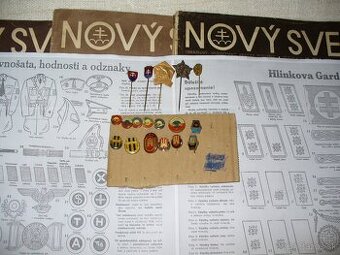 Slovenský štát,odznaky,HG,HM plagát kopia,nový svet 3 č.