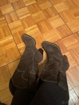 Dámske kožené čižmy 39 - 1