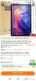 Redmi Pad 2 obal + 2x sklo