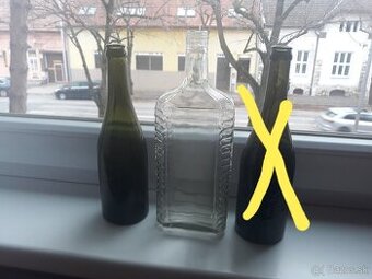 Staré sklenené fľaše...