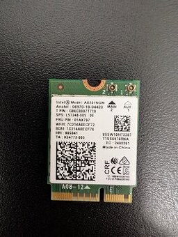 Wi-Fi 6 modul Intel AX201 (M.2)