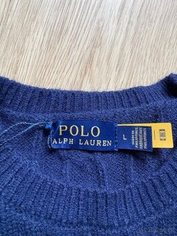Polo Ralph Lauren – tmavomodrý pletený sveter