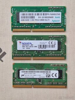 RAM 4GB DDR3L do notebooku – Apacer / ADATA / Micron