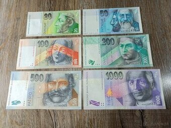 Sada SK bankoviek 20 - 1000Sk