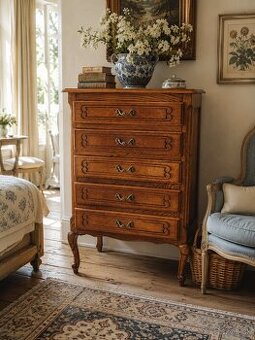 Francúzska dubová komoda chiffonier (semainier)