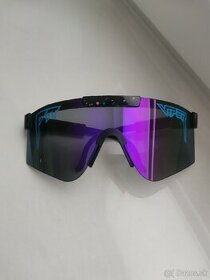 Športové slnečné okuliare Pit Viper (čierne-fialové sklo)