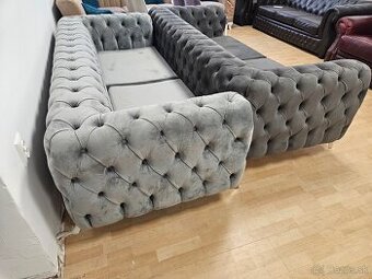 NOVÁ SEDAČKA:Chesterfield štýl 3+3+1