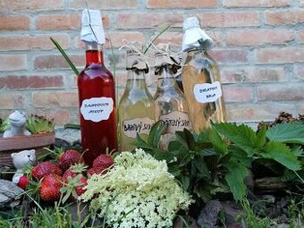Bazový sirup, Mätový sirup, Žihľavový sirup, Jahodový sirup