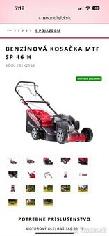 Nová benzínová kosačka Mountfield  SP 46 H