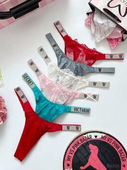 Victoria’s Secret shine strap tanga nohavičky kamienkove S