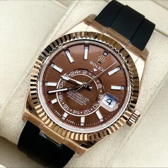 Rolex Sky-Dweller Rose Gold Chocolate Dial 42mm