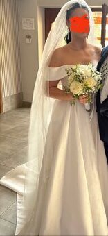 Saténové svadobné šaty