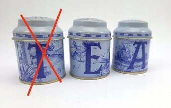 2 x Mini čajová plechovka  Whittard of Chelsea.