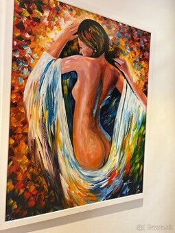 Veľký moderný obraz – olejomaľba (88 × 110 cm)