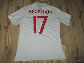 futbalový dres Anglicko - Slovensko 2009 Beckham