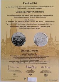 2016/10€ Ján Jessenius – 450. výr.narodenia - Pametný list