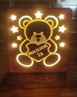 Dekoratívna nabijateľná LED lampa s motívom Medvedík