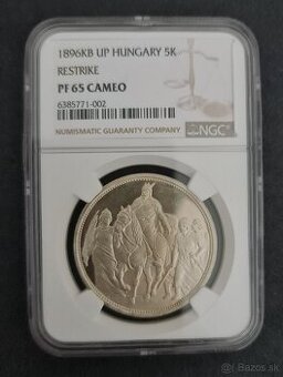 5 koruna 1896KB UP - PF 65 CAMEO