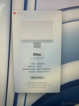 Predám iMac, M1, 8GB, 256SSD