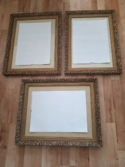 Starožitné rámy na obrazy so sklom - 1