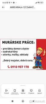 Ponúkam murárske práce