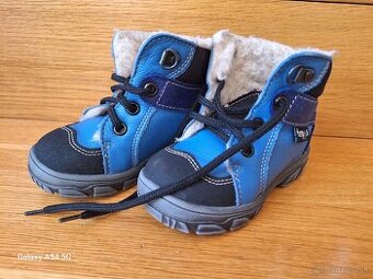 Detské zimné kožené topánky, veľkosť 22