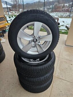 Čisto nové ALU kolesá na zimných pneu zo Škoda Fabia 4