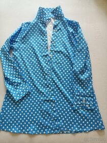 Modrá bodkovaná košeľa - veľkosť M