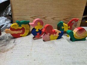 Drevené puzzle pre deti