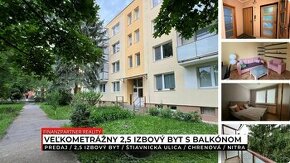 Veľkometrážny 2,5 izbový byt s balkónom, Chrenová, Nitra