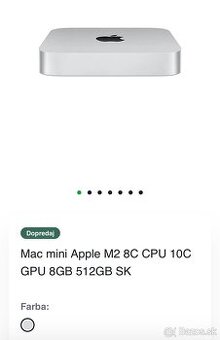 Predám Mac Mini Apple M2