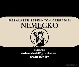 VODÁR/ INŠTALATÉR TEPELNÝCH ČERPADIEL – NEMECKO