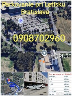 Parkovanie pri letisku Bratislavva