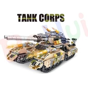 Vojensky TANK 1028 ks stavebnica