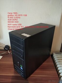 HERNÍ / KANCELÁŘSKÉ Počítače s WIFI a W7 od 790,- - 1
