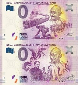 0 euro bankovka - India - Mahatma Gandhi .