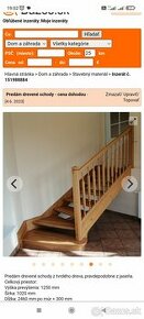 Drevené schody s masívu