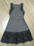 Sivé úpletové šaty - 1
