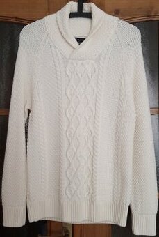 Pánsky sveter Zara biely veľkosť M