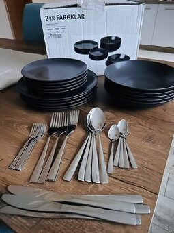 Suprava tanierov + priborova sada